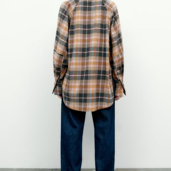 ZARA Oversized Plaid Shirt Shacket Pendleton - Picture 7 of 11